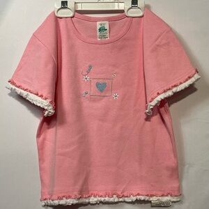 Adorable Pink Kids Tee with Heart Design